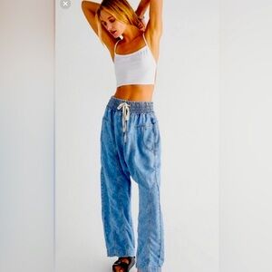 Free people Arcadia denim Harlem pants